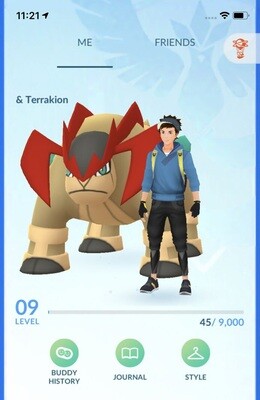 Pokemon GO Mini Account - with Shiny Terrakion !