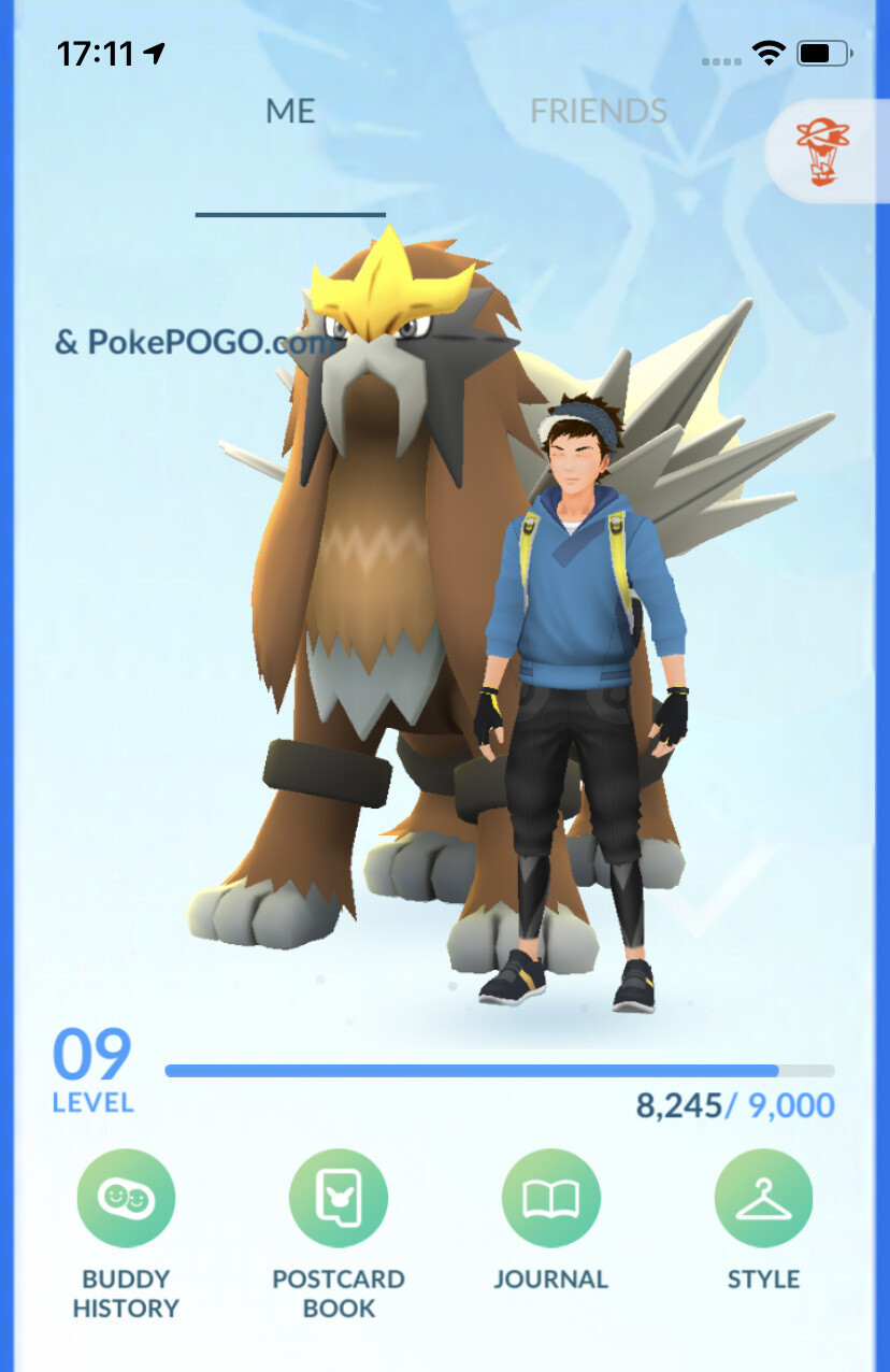 Pokemon GO Mini Account - with Shiny Entei !