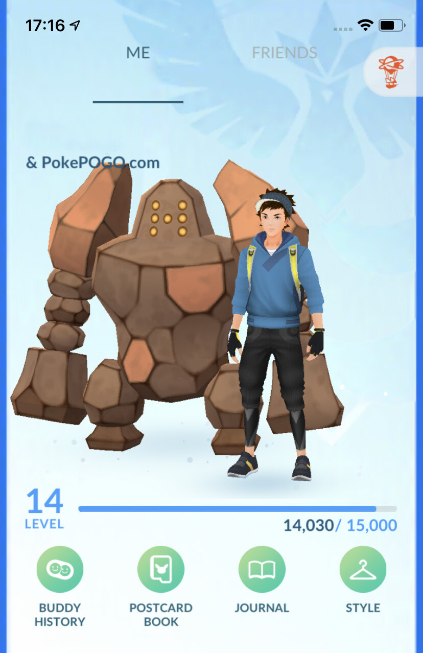 Pokemon GO Mini Account - with Shiny Regirock !