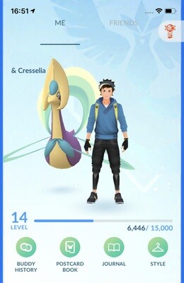 Pokemon GO Mini Account - with Shiny Cresselia !