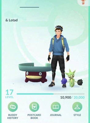 Pokemon GO Mini Account - with Shiny Lotad and Shiny Roselia Lv1 + 42k Stardust !!