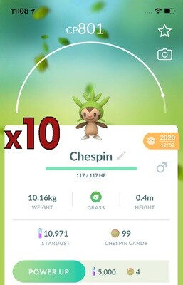 Chespin [x10] - Pokemon GO Trade