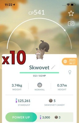 Skwovet Trades [x10] - Pokemon GO Trade
