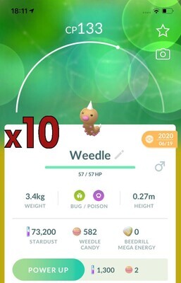 Weedle Trades [x10] - Pokemon GO Trade