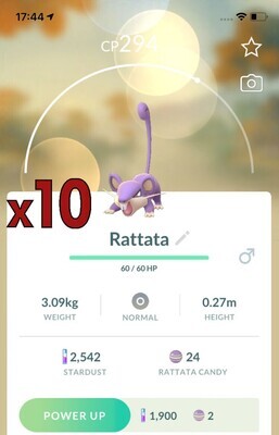 Rattata Trades [x10] - Pokemon GO Trade