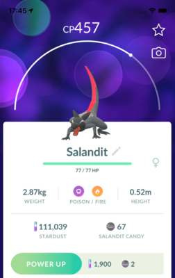Salandit Female Trade - Pokemon GO Trade