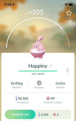 Happiny with Flowers Trade - Pokemon GO Trade