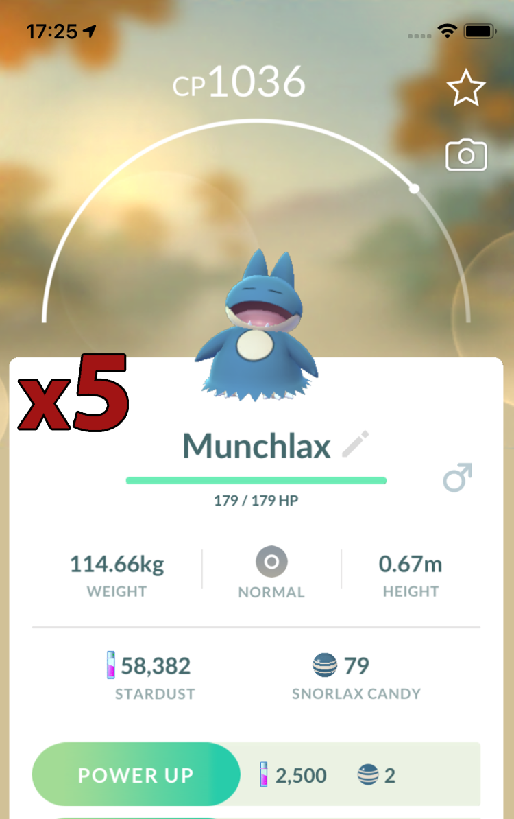 Munchlax Trades [x5] - Pokemon GO Trade