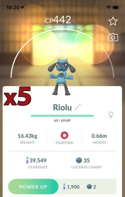 Riolu Trades [x5] - Pokemon GO Trade