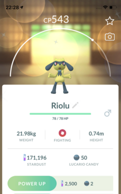 Shiny Riolu Trade - Pokemon GO Trade