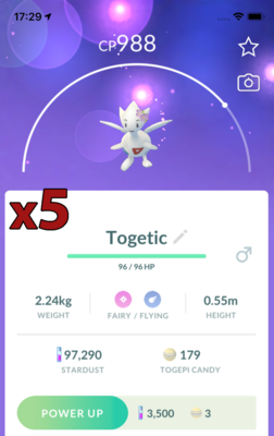 Togetic with Flowers Trades [x5] - Pokemon GO Trade