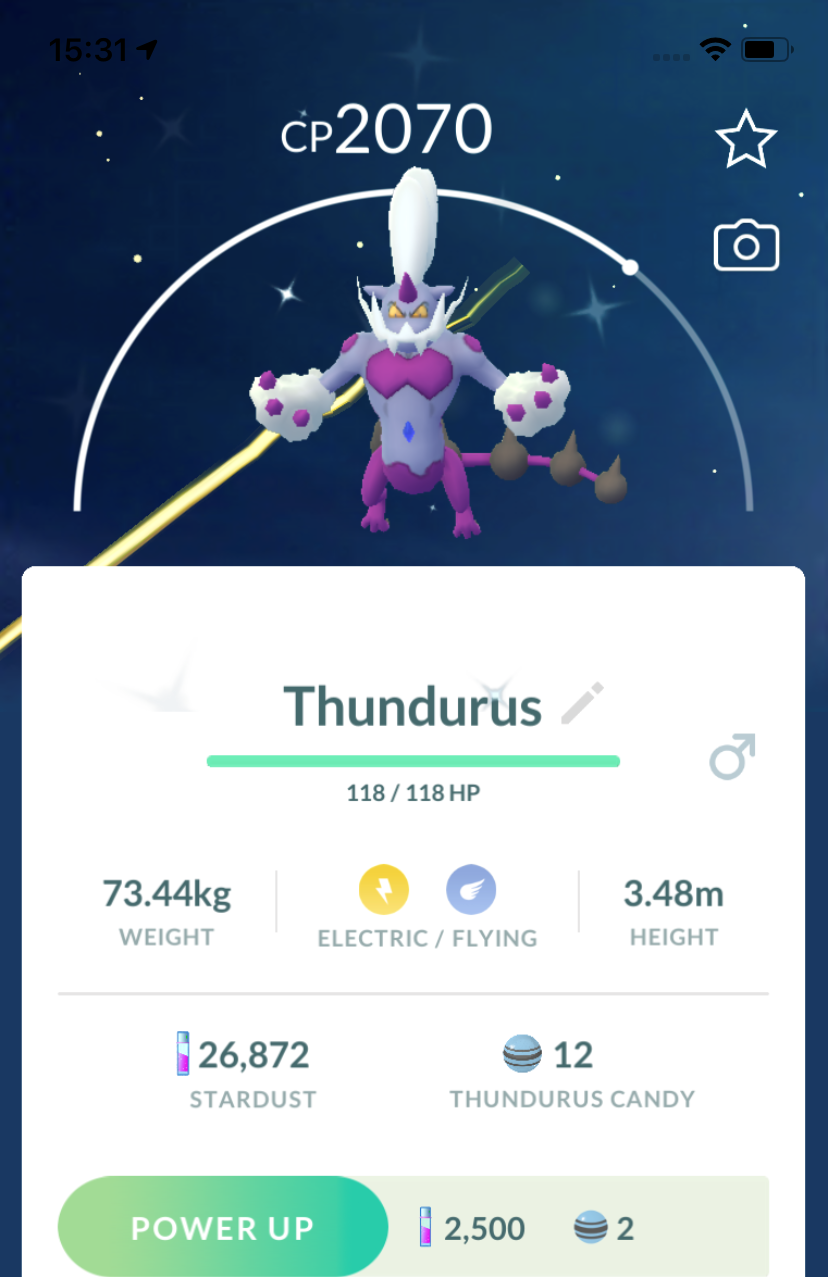 #642 - Shiny Thundurus Therian Form Trade - Pokemon GO Trade