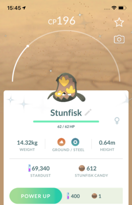 Shiny Galarian Stunfisk (Low CP) for Little Cup Trade - Pokemon GO Trade