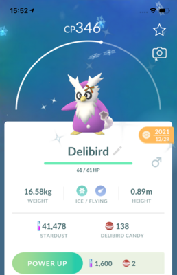 Shiny Delibird with Bow Trade - Pokemon GO Trade