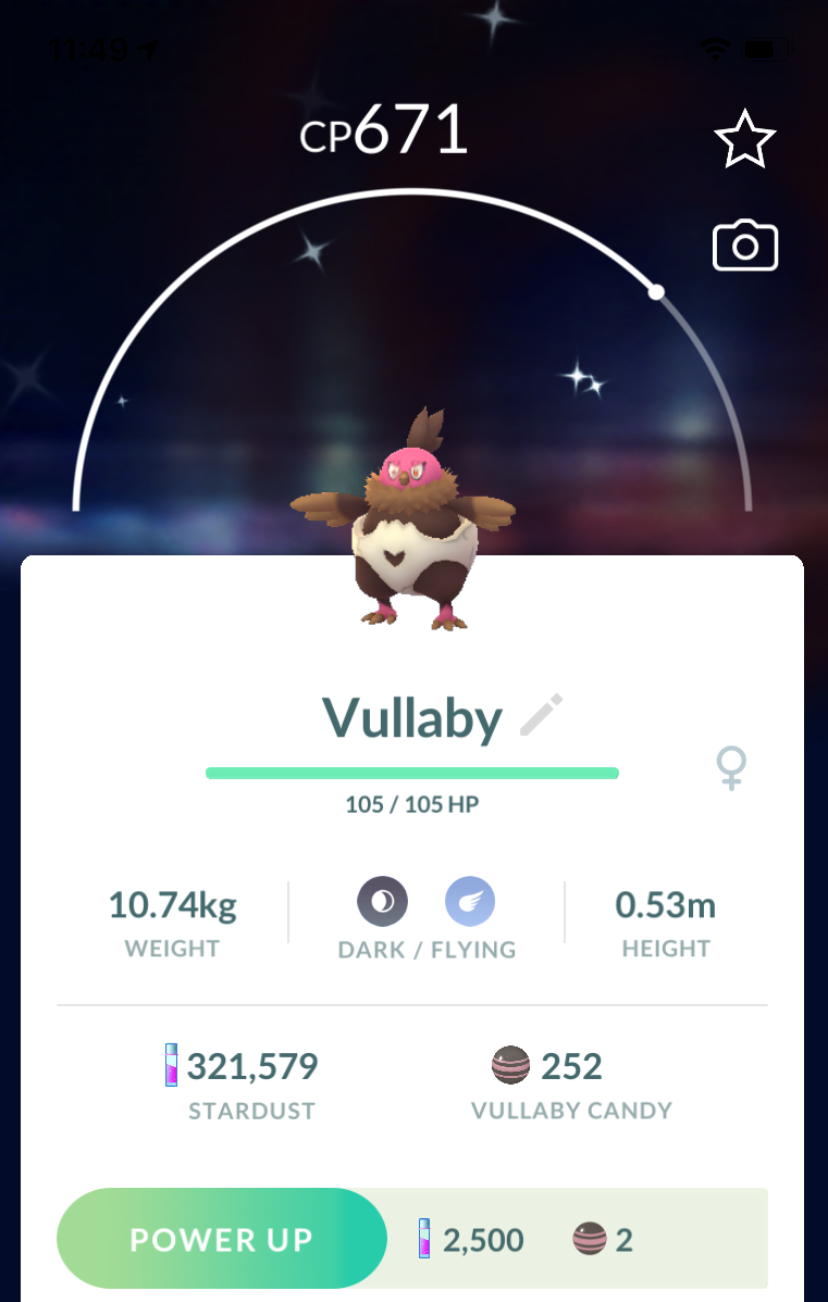 Shiny Vullaby Trade - Pokemon GO Trade