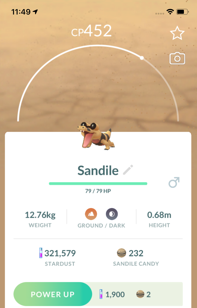 Sandile Lv17 or Lower (Krookodile under 1500CP) Trade - Pokemon GO Trade