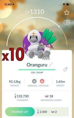 Oranguru Trades [x10] - Pokemon GO Trade