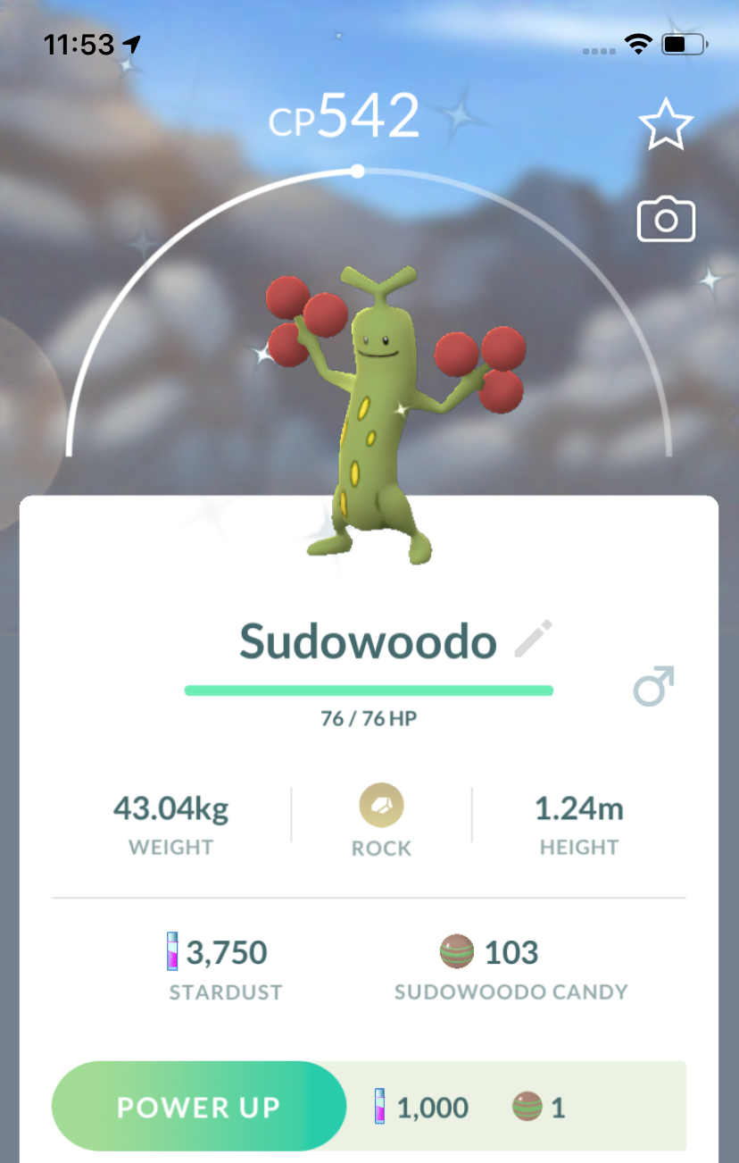 Shiny Sudowoodo Trade - Pokemon GO Trade