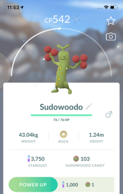 Shiny Sudowoodo Trade - Pokemon GO Trade