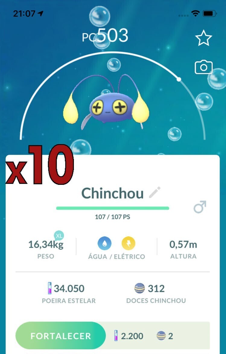 Chinchou Trades [x10] - Pokemon GO Trade