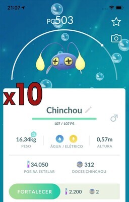 Chinchou Trades [x10] - Pokemon GO Trade