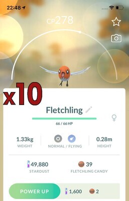 Fletchling Trades [x10] - Pokemon GO Trade
