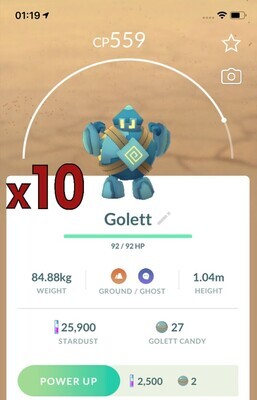 Golett Trades [x10] - Pokemon GO Trade