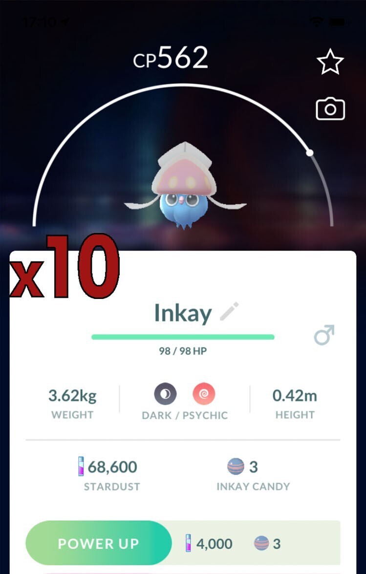 Inkay Trades [x10] - Pokemon GO Trade