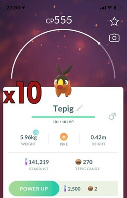 Tepig Trades [x10] - Pokemon GO Trade
