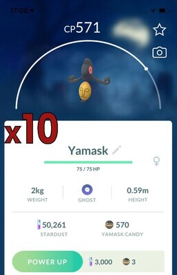 Yamask Trades [x10] - Pokemon GO Trade