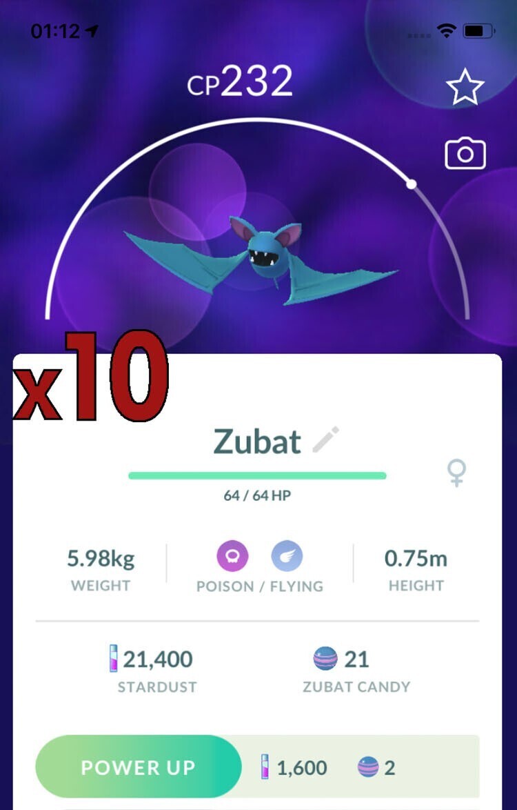 Zubat Trades [x10] - Pokemon GO Trade