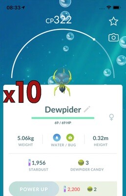 Dewpider Trades [x10] - Pokemon GO Trade
