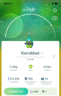 Shiny Karrablast Trade - Pokemon GO Trade