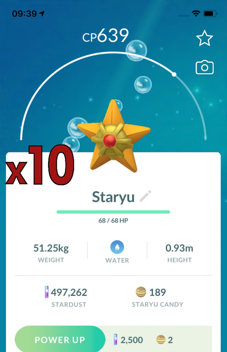 Staryu Trades [x10] - Pokemon GO Trade