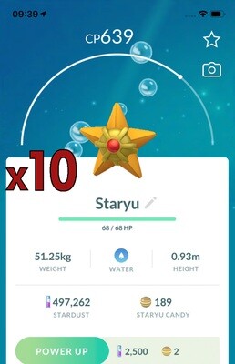 Staryu Trades [x10] - Pokemon GO Trade