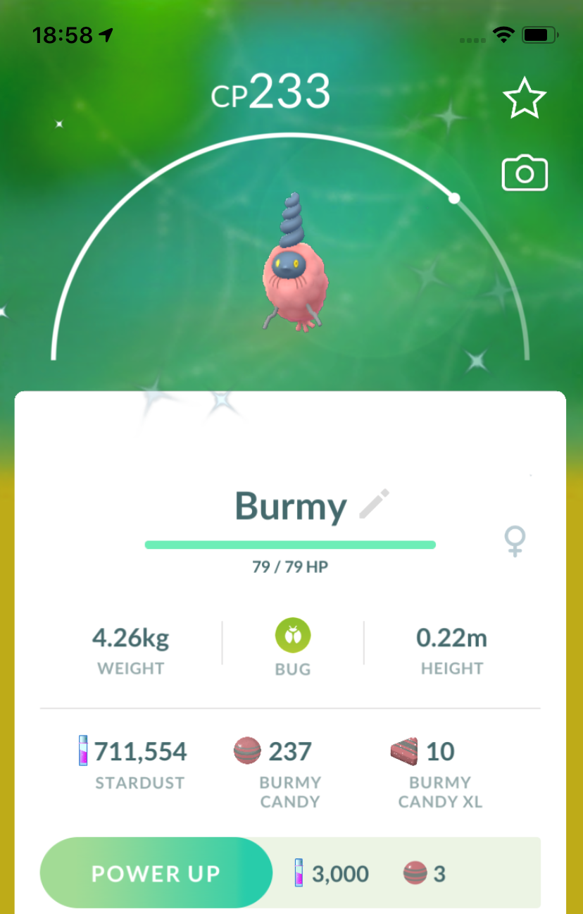 Shiny Burmy Trash Female Trade - Pokemon GO Trade