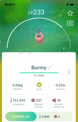 Shiny Burmy Trash Female Trade - Pokemon GO Trade