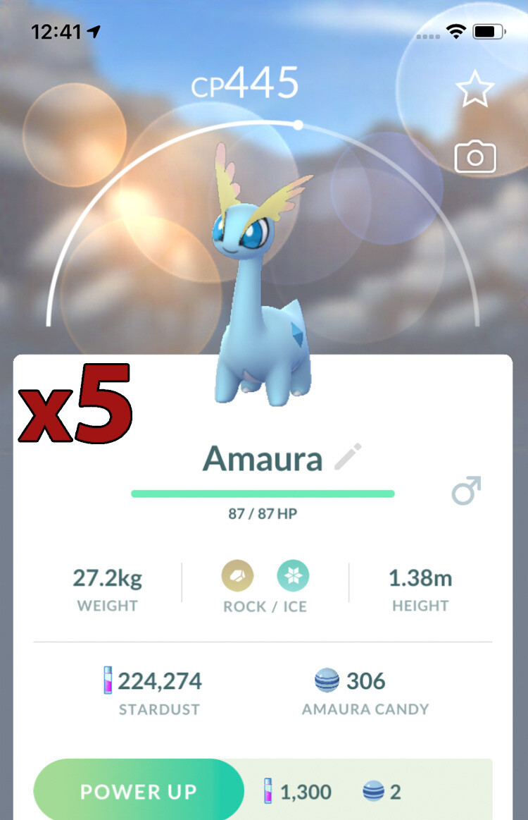 Amaura Trades [x5] - Pokemon GO Trade