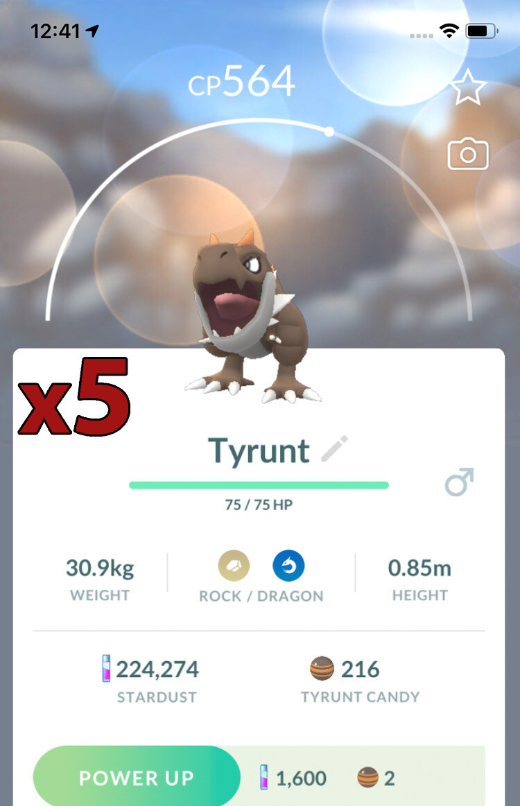 Tyrunt Trades [x5] - Pokemon GO Trade