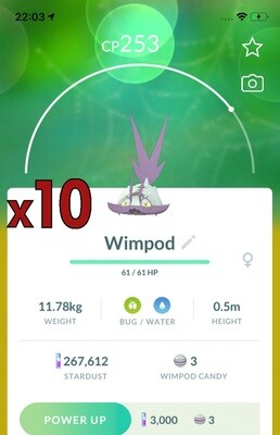 Wimpod Trades [x10] - Pokemon GO Trade