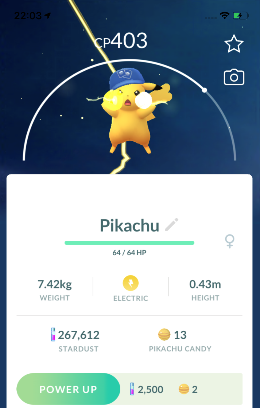 Pikachu with TCG Hat - Pokemon GO Trade