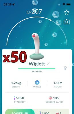 Wiglett [x50] - Pokemon GO Trade Service