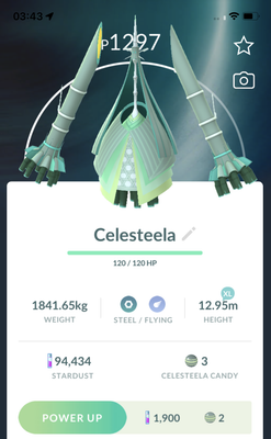 Celesteela Lv15 Trade - Pokemon GO Trade Service