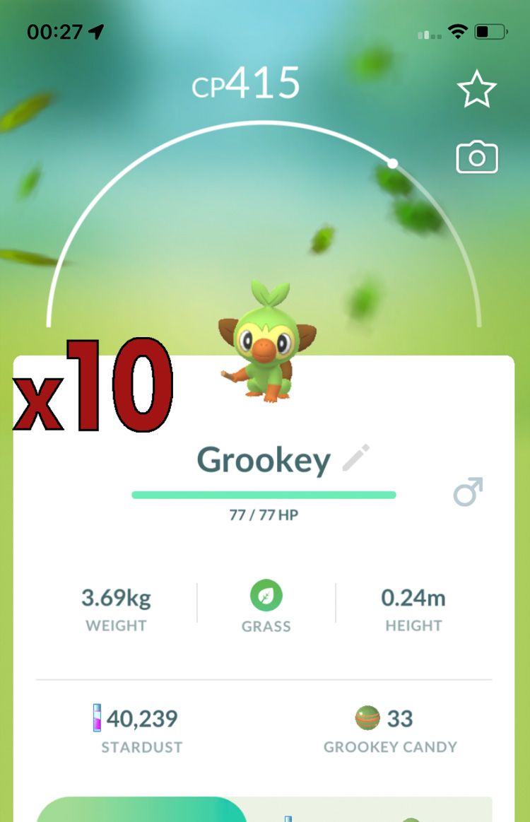 Grookey [x10] - Pokemon GO Trade Service