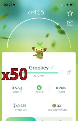 Grookey [x50] - Pokemon GO Trade Service