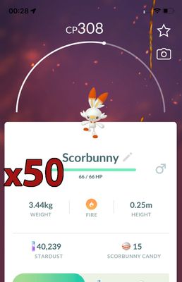 Scorbunny [x50] - Pokemon GO Trade Service