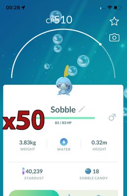 Sobble [x50] - Pokemon GO Trade Service