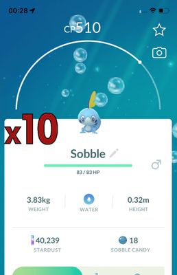 Sobble [x10] - Pokemon GO Trade Service