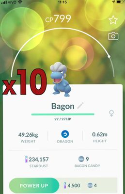 Bagon Trades [x10] - Pokemon GO Trade