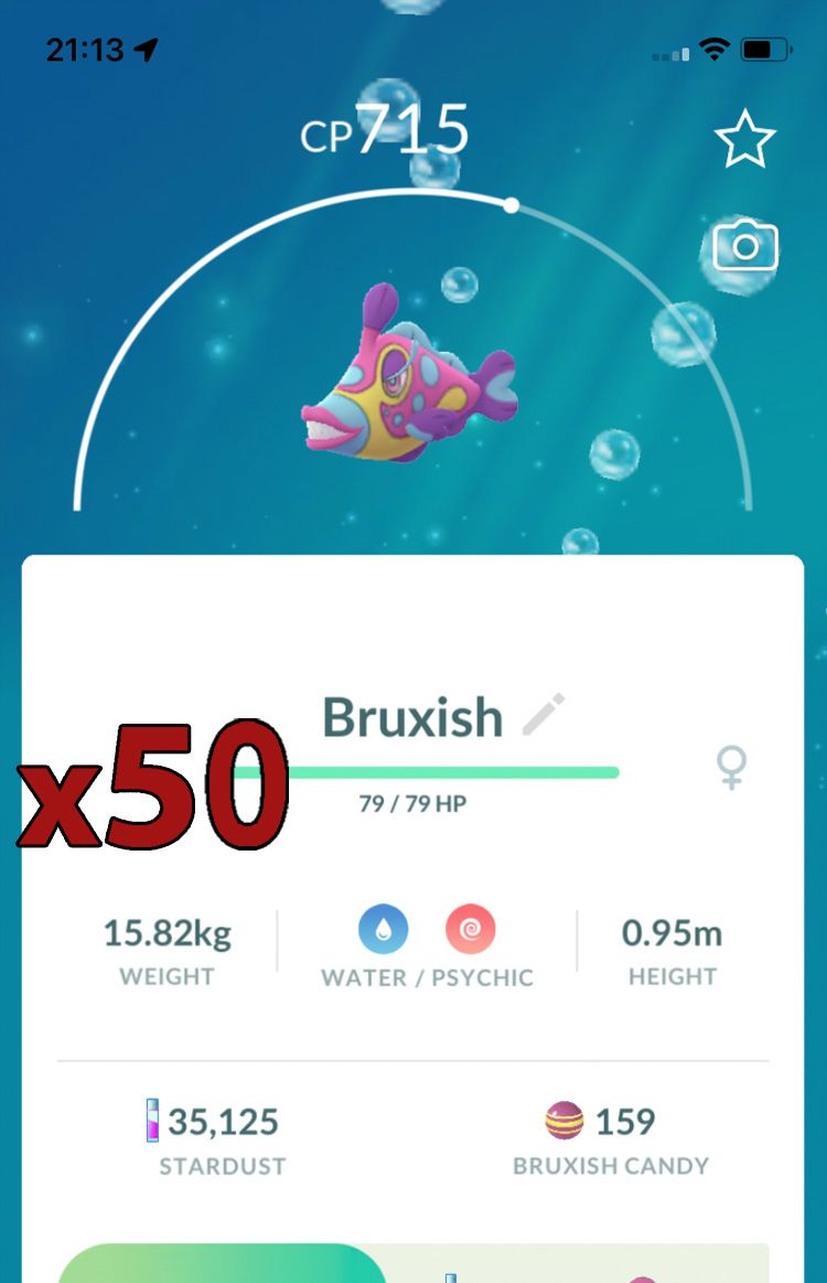 Bruxish [x50] - Pokemon GO Trade Service